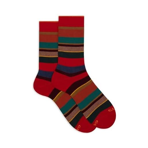Gallo calze corte uomo rosso righe multicolor