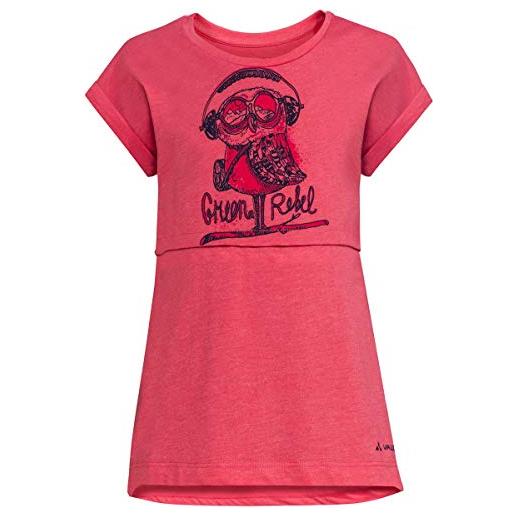 VAUDE kids tammar shirt ii girls, bright pink, 98 maglietta da bimbo, unisex bambini, bright pink, 98