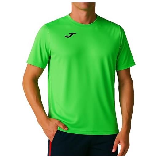Joma combi m/c, maglietta uomo, verde fluoruro, xxs