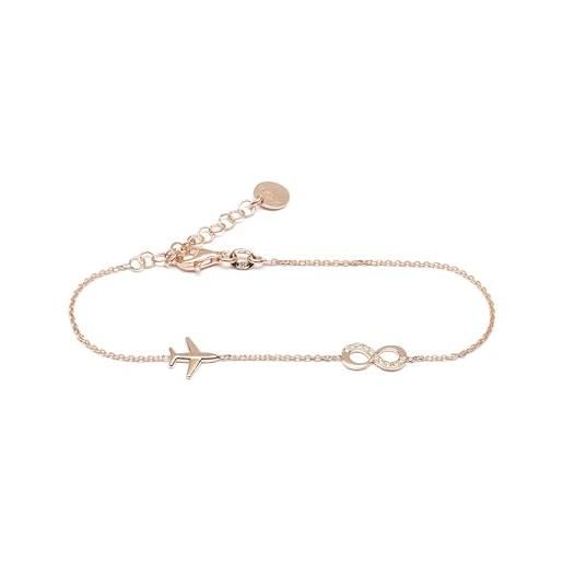 Bracciale Regolabile Con Aereo In Argento 925 E Zirconi - Modello Miami - WearTravelers - Idea Regalo Per Donna Viaggiatrice - 3