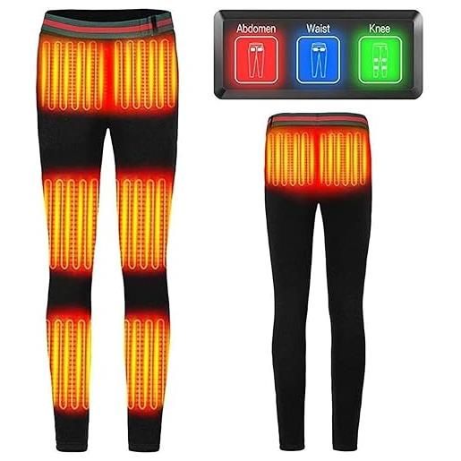 YURCI pantaloni intimi termici riscaldati da uomo, indumenti riscaldanti lavabili per esterno, mutande riscaldate con 8 aree di calore adatte al freddo invernale (batterie non incluse)