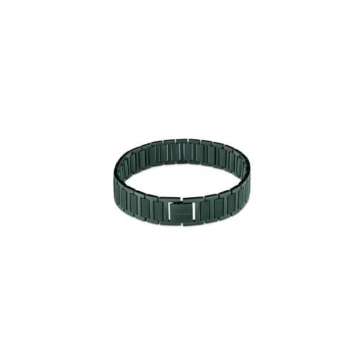 Calvin Klein bracciale a maglie da uomo collezione structured links in acciaio inossidabile - disponibile in versione verde o argento