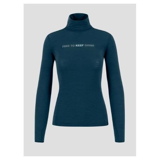 Karpos coppolo merino w high neck ls midnight dolcevita blu donna