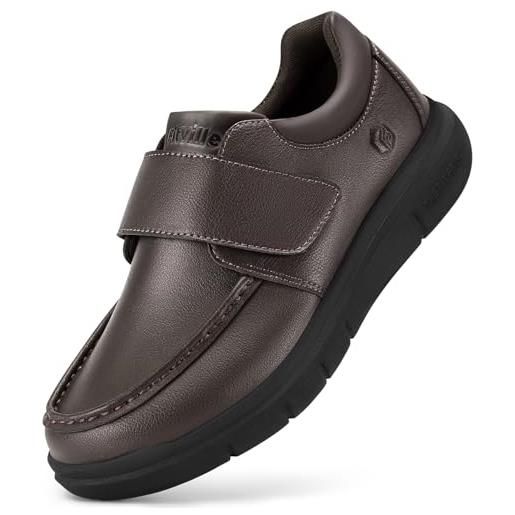 FitVille Strappo Scarpe FitVille Uomo Extra Larghe Con Velcro