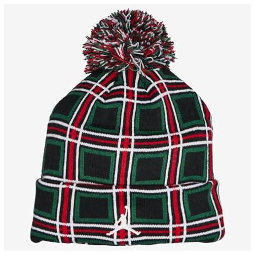 NIKE jordan cappello beanie da ragazzi holiday plaid pom nero codice 9a0968-023