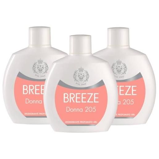 Breeze squeeze deodorante profumato unisex 48h 100 ml (3, Breeze deodorante donna 205)
