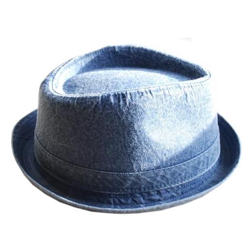 Cappello pork pie in feltro Lapin nero made in Italy misura 60