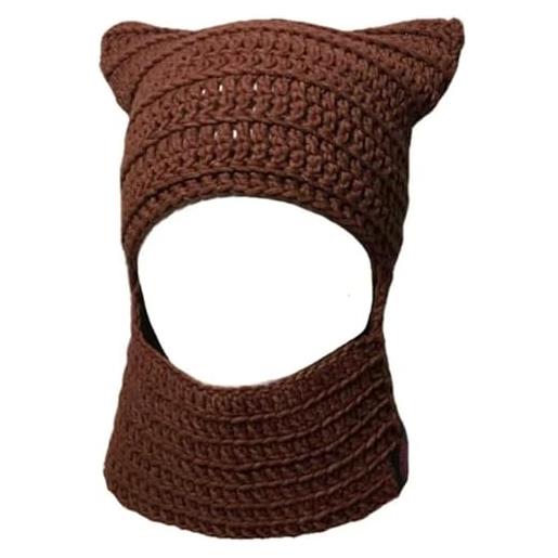 Watreketal passamontagna halloween passamontagna corno da diavolo maschera da sci passamontagna cat. Ear berretti lavorati a maglia cat. Ear cappello da piccolo diavolo passamontagna da sci
