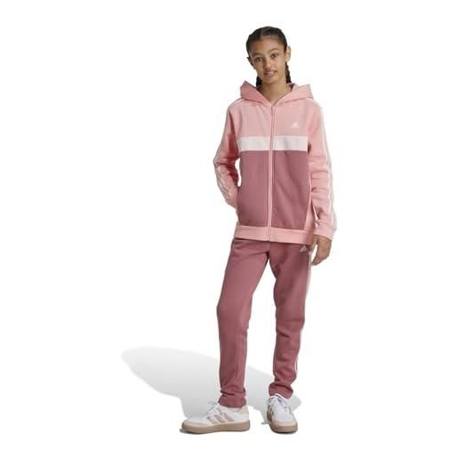 adidas tiberio 3 stripes colorblock fleece junior tracksuit 7-8 years