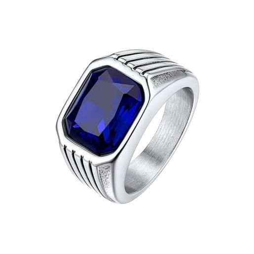 Anello Fashion Jewelry Taglie 8-13 Anello Uomo In Acciaio Inox Con Zirconi Rossi, Taglia 8-13, Lucidatura Alta E Senza Nickel Samsung Galaxy Ring - Foto 8