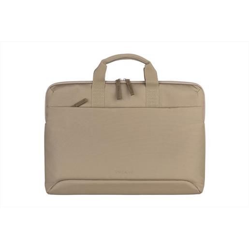 Tucano - borsa smilza per laptop 15.6 e mac. Book pro 16-beidge