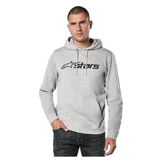 Alpinestars original logo felpa con cappuccio, blu marino/grigio, xl uomo