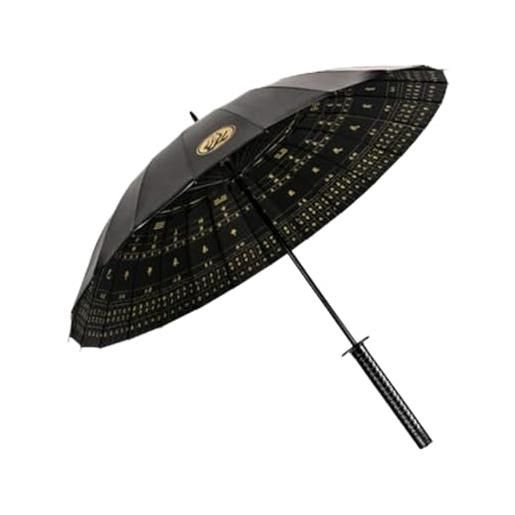 LUTFI ombrelli a bastone incantevole ombrello con spada grafica dal design ispirato all'anima, manico lungo automatico for le giornate soleggiate moda