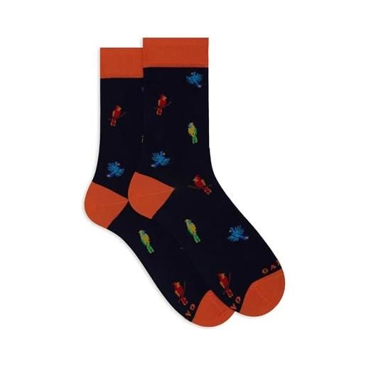 Gallo calze corte uomo blu fantasia picchio