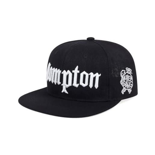 HONUZE comptons, berretto da baseball con visiera stile anime, stile hip-hop, piatto, regolabile, multicolore, taglia unica