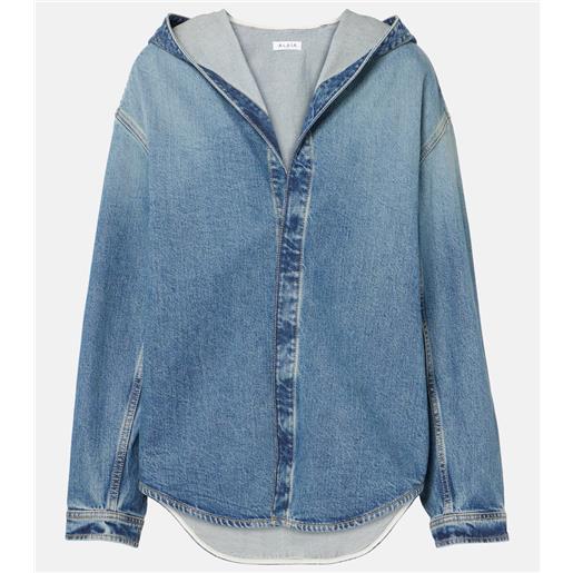 Alaia alaã¯a camicia di jeans con cappuccio