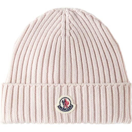 Moncler Enfant berretto in maglia a coste di lana