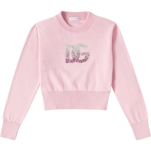 Dolce&Gabbana Kids pullover in cotone con logo