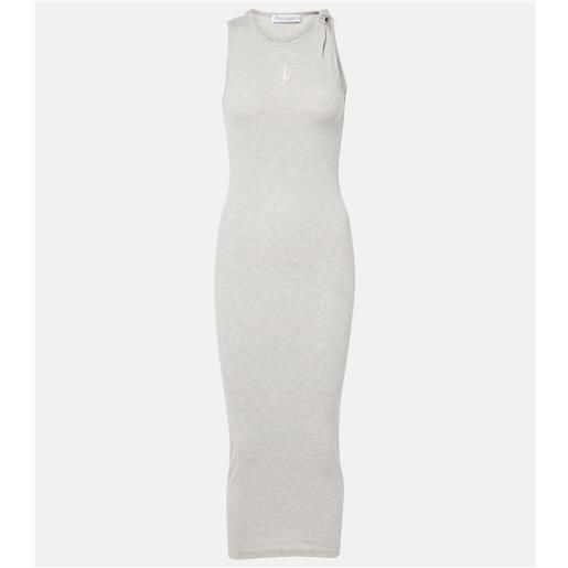 JW Anderson abito lungo in jersey di cotone con logo
