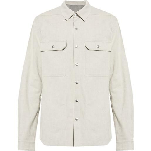 Rick Owens giacca-camicia con tasche - toni neutri