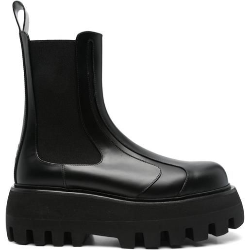 Alexander McQueen stivali in pelle - nero