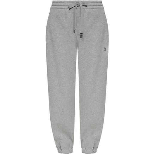 Alexander McQueen pantaloni sportivi con ricamo - grigio