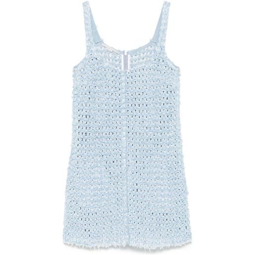 Stella McCartney abito corto bouclé denim - blu