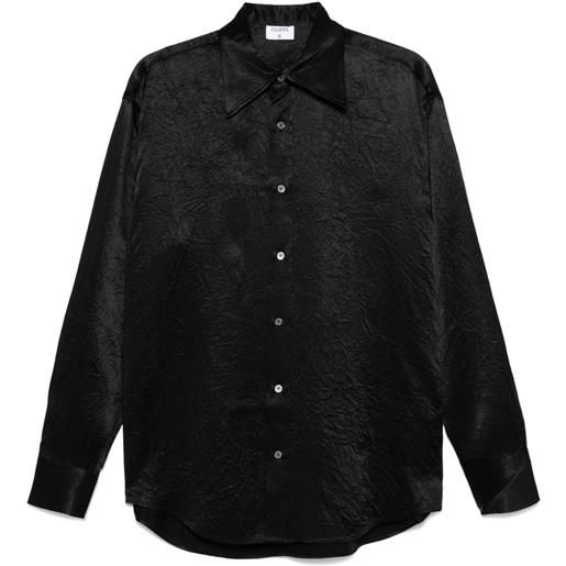 Filippa K camicia con effetto stropicciato - nero