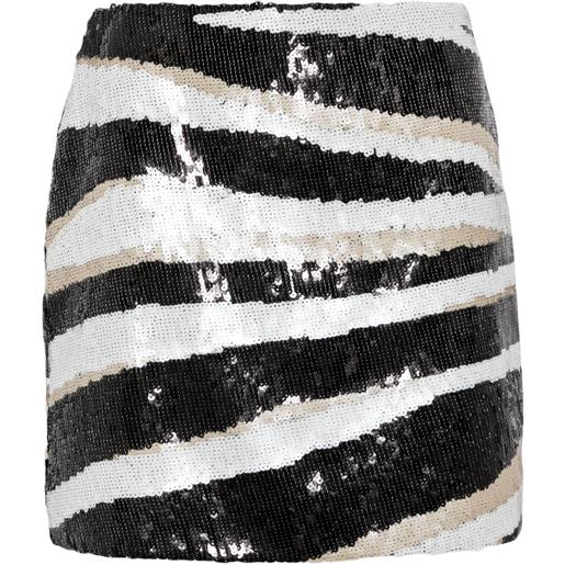 Elie Saab minigonna con paillettes - nero
