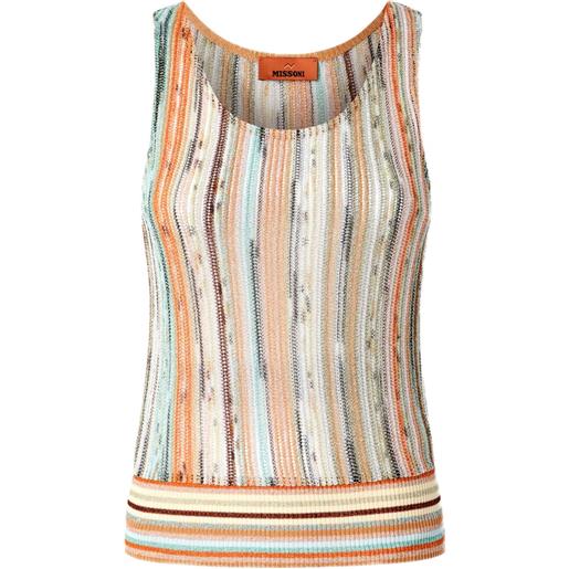 Missoni top a righe - toni neutri