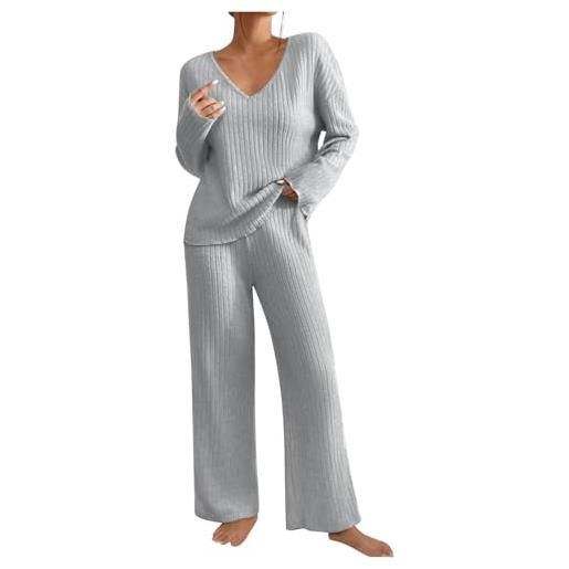 Pigiama Invernale Donna Due Pezzi In Cotone - Comodo E Caldo Per La Notte - Foto 6