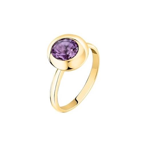 Morellato anello donna in argento 925‰ riciclato con pietra viola, collezione tesori eterni, regalo fidanzata