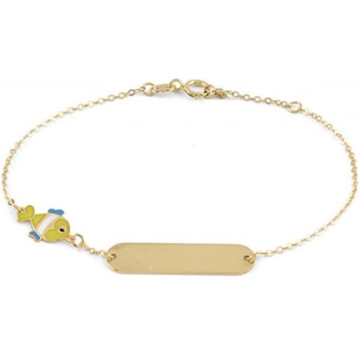 Bliss bracciale my baby pesce oro giallo e smalto