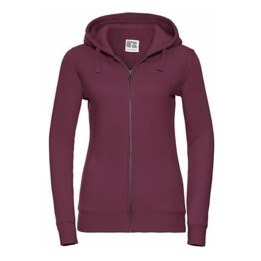 Russell Athletic russell - felpa con cappuccio e cerniera - donna (s) (bordeaux)