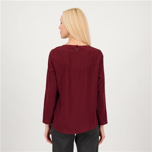 Caterina Lancini blusa in crêpe de chine con applicazione