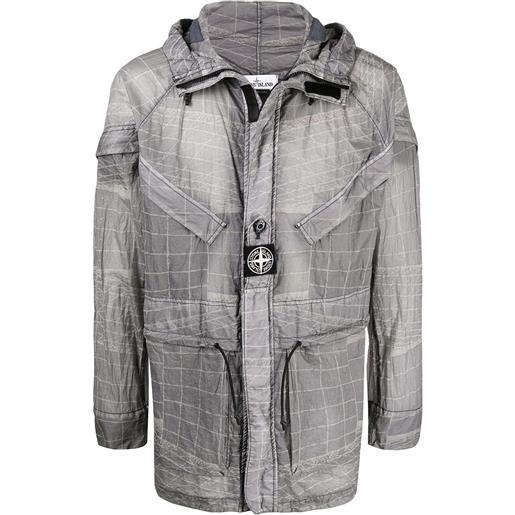 Stone Island giacca leggera con stampa - grigio