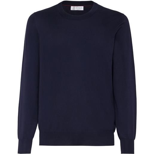 Brunello Cucinelli maglione girocollo - blu