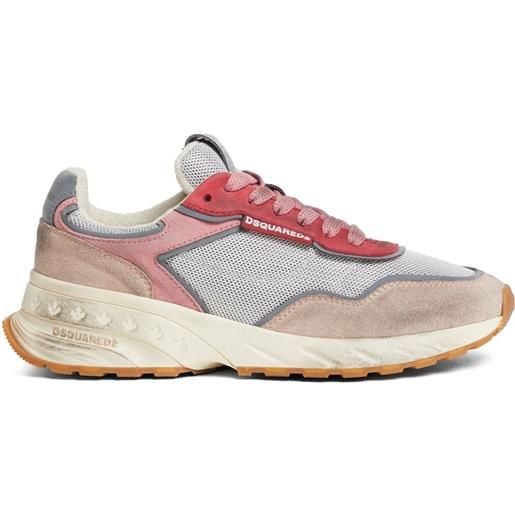 DSQUARED2 sneakers con effetto vissuto - rosa