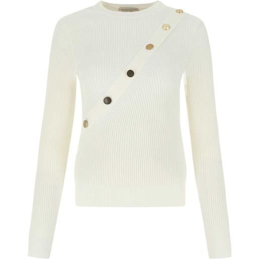 Alexander McQueen top a coste - bianco