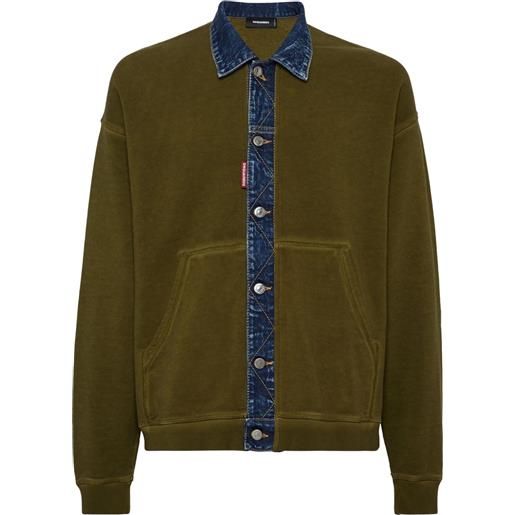 DSQUARED2 felpa con bottoni - verde