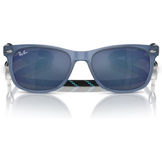 Ray-Ban occhiali da sole rj9052s 714855 wayfarer kids blu/blu specchiato bambini