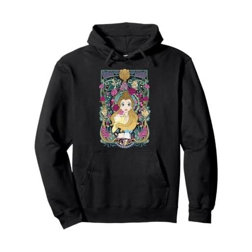 Disney beauty and the beast belle surrounded felpa con cappuccio