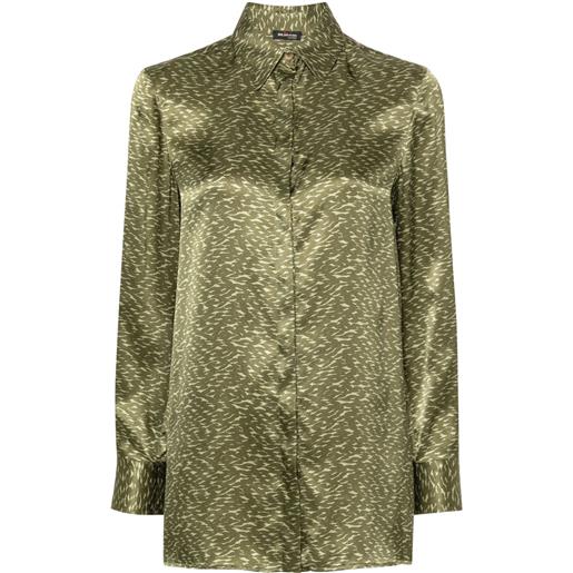 Kiton camicia con stampa - verde