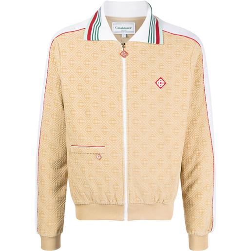 Casablanca giacca con monogramma jacquard - toni neutri