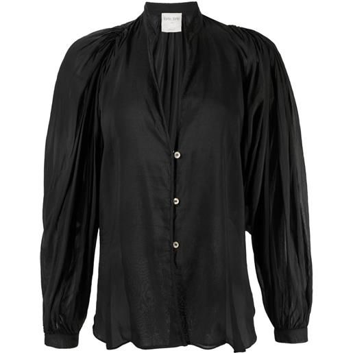 Forte Forte blusa semi trasparente - nero