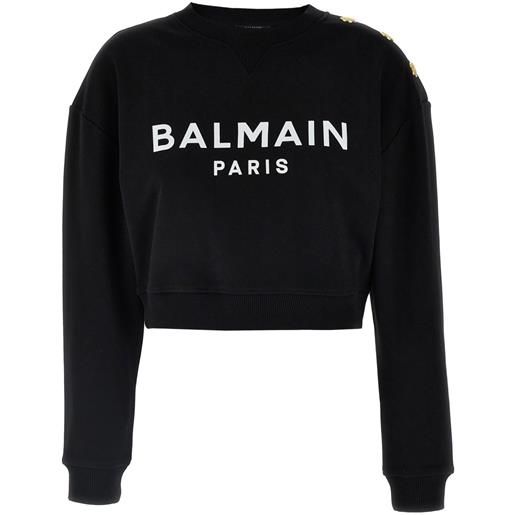 Balmain felpa con logo - nero