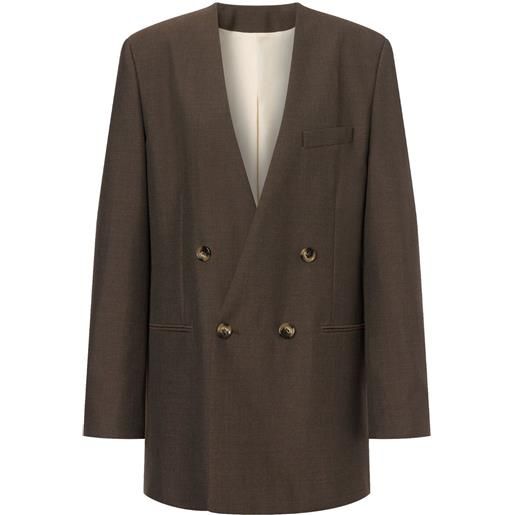 Philosophy Di Lorenzo Serafini blazer doppiopetto senza bavero - marrone