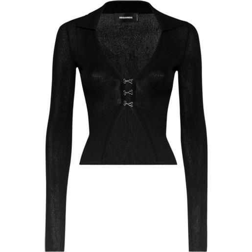 DSQUARED2 cardigan a coste - nero