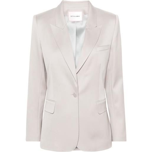 STYLAND blusa con arricciature - toni neutri