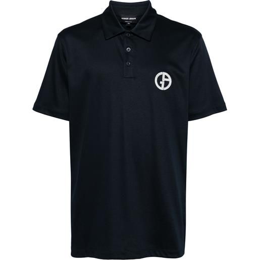 Giorgio Armani polo con ricamo - nero